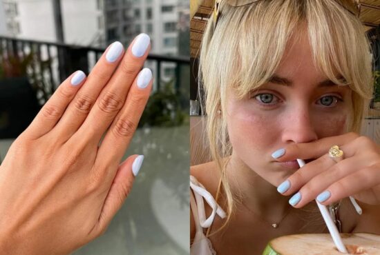 Trend Kuku Musim Panas Blueberry Milk Nails