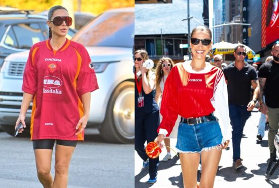 Selebriti Wanita Cantik Gayakan Jersi Bola Sepak