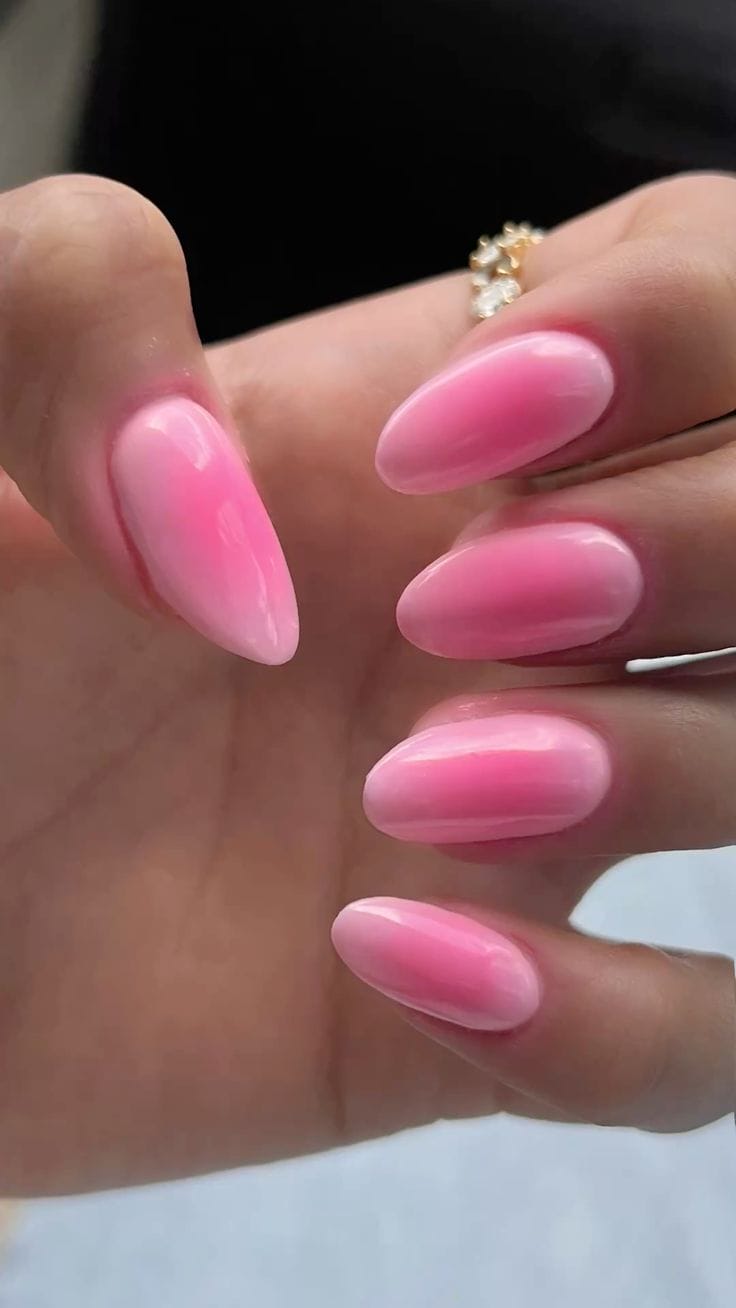 Pink Aura Nails
