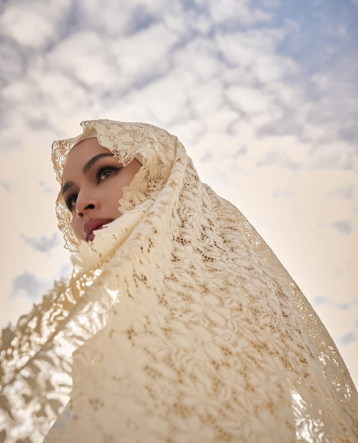 Tudung Lace Sentuhan Akhir Lebaran 2026
